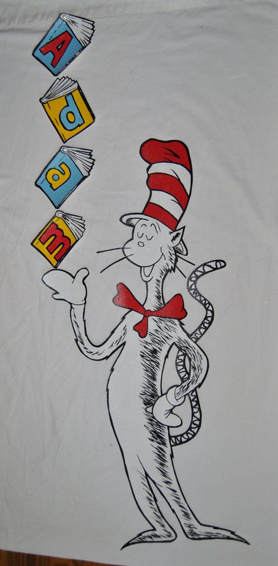 Cat In The Hat Personalized With Name Wallpaper By Muralsyourway