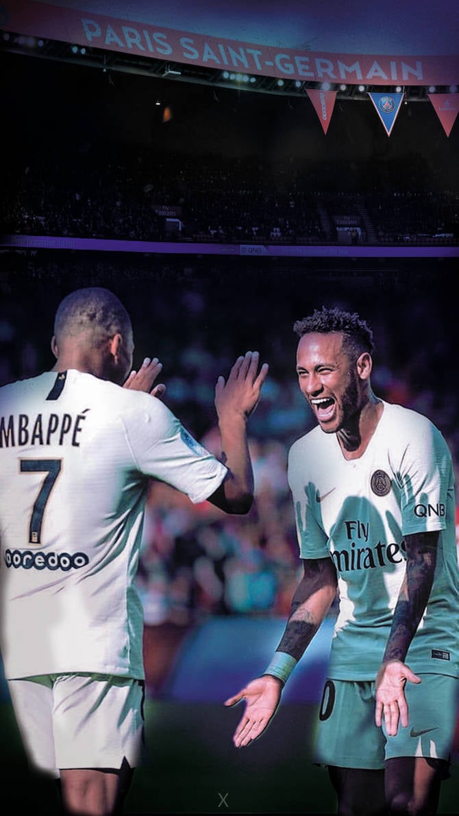 Neymar and Mbappe 1819 Mobile Wallpaper by TheAvengerX on