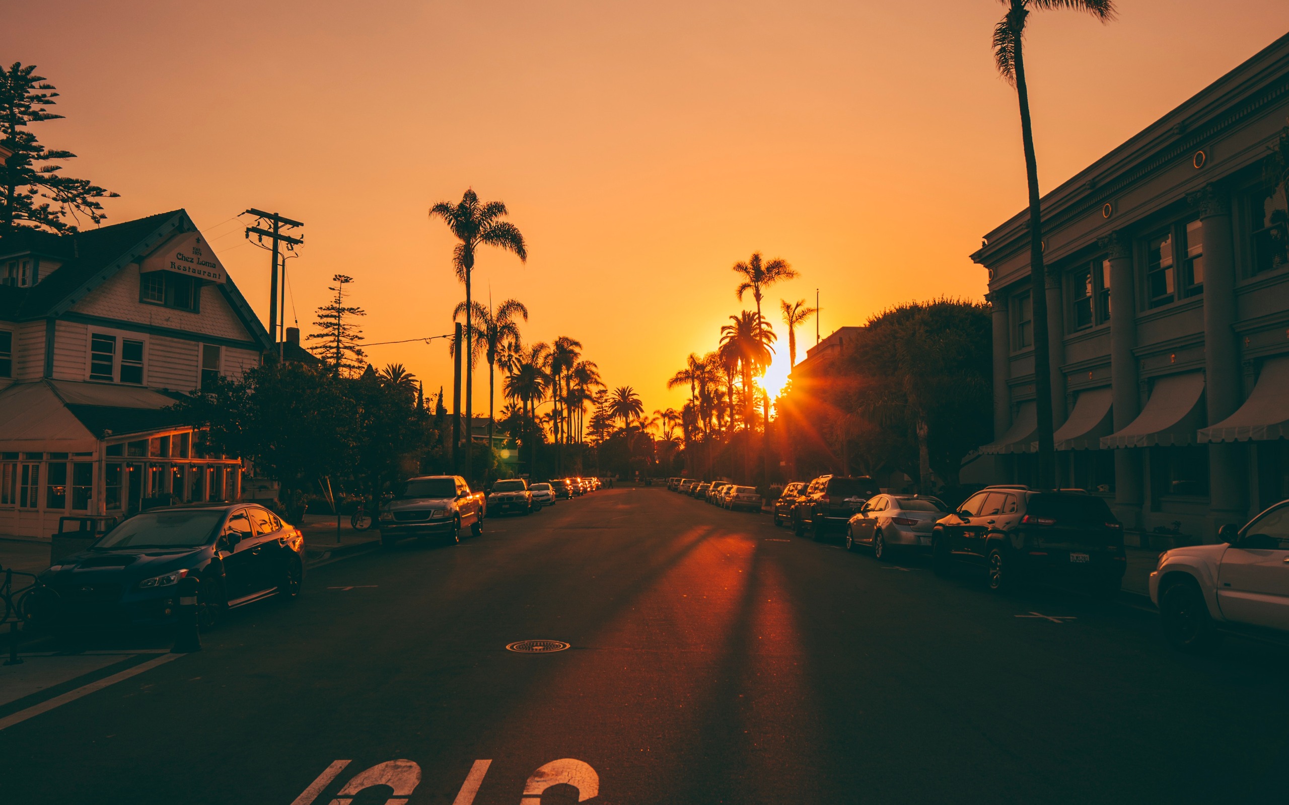 Street Sunset HD Wallpaper Background Image Id