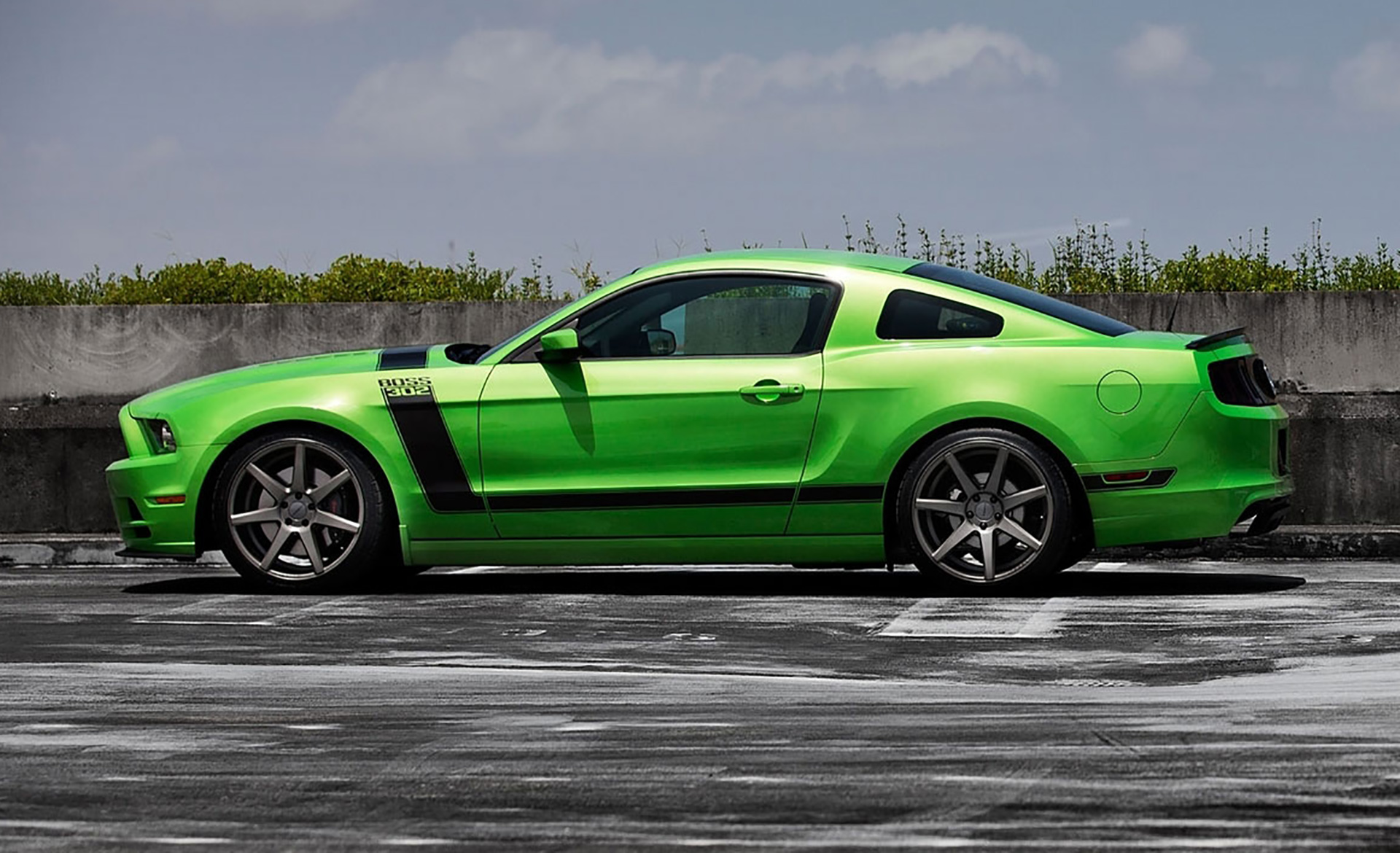 Green Ford Mustang Boss Car Picture HD Wallpaper
