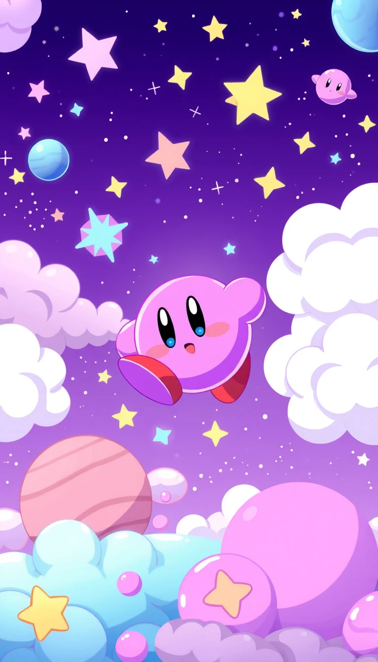 Purple Kirby Wallpaper