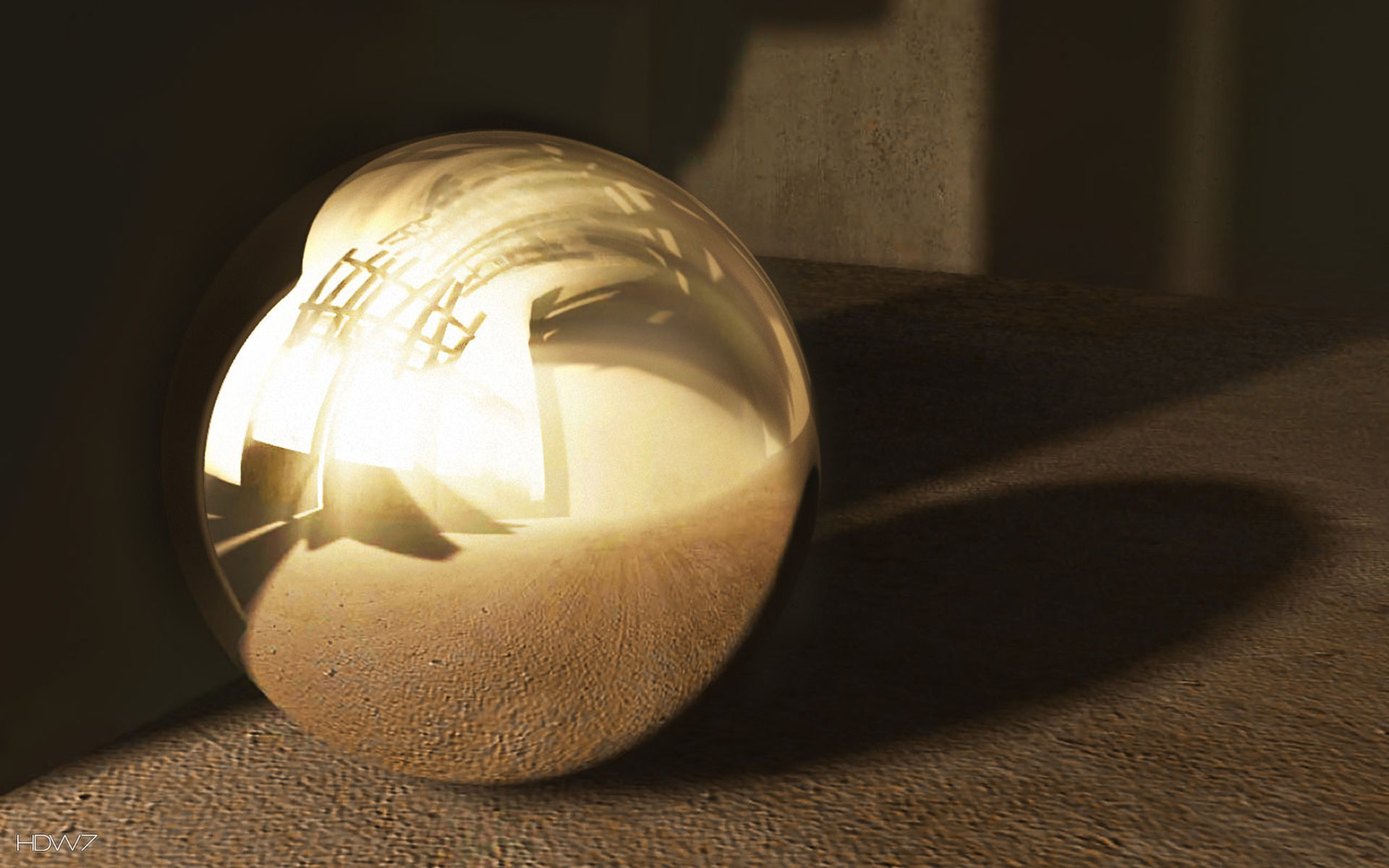 3d Ball Gold Reflective Shiny Mirror HD Wallpaper Gallery