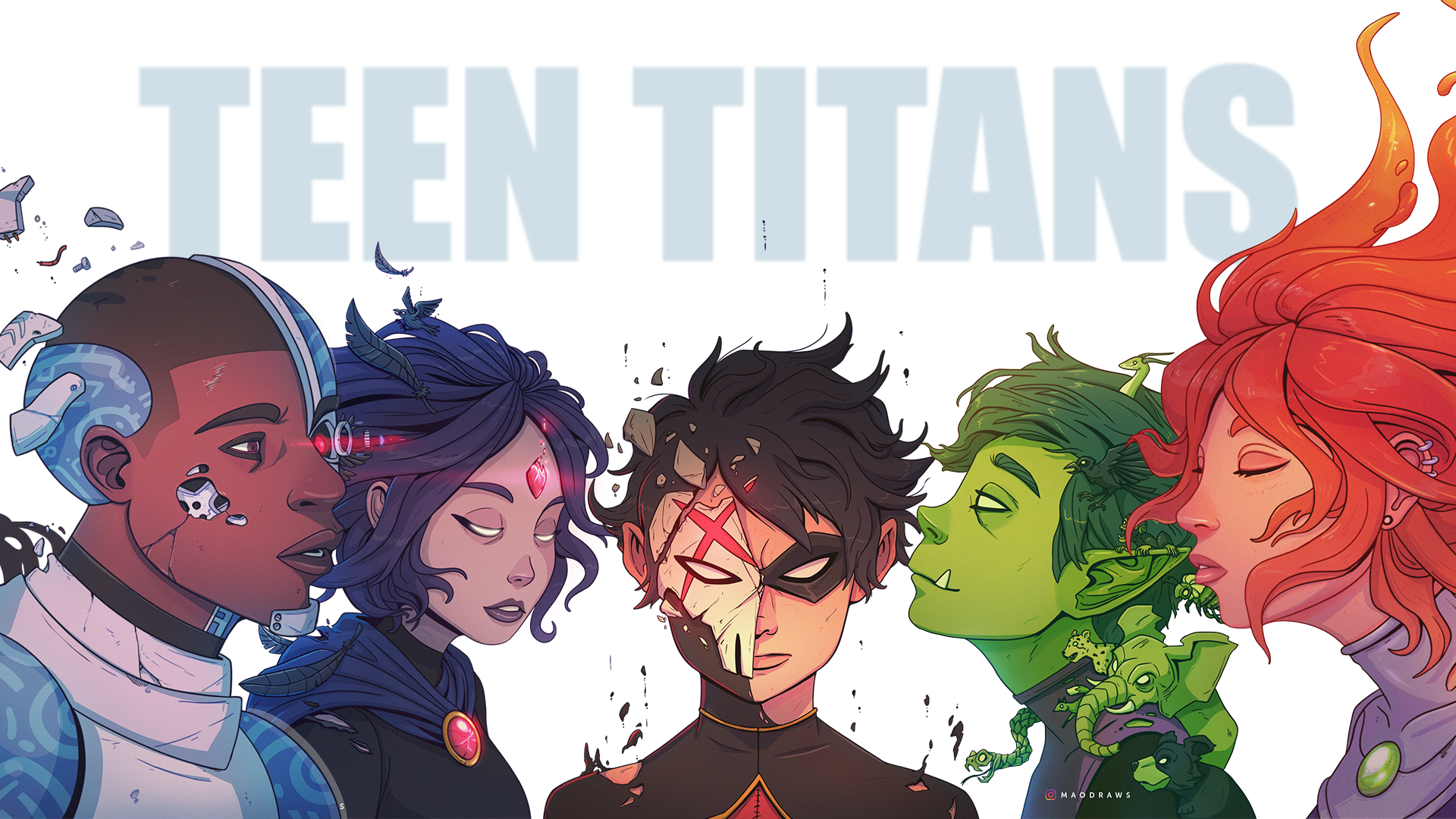Teen Titans Wallpaper By Me Maodraws Teentitans