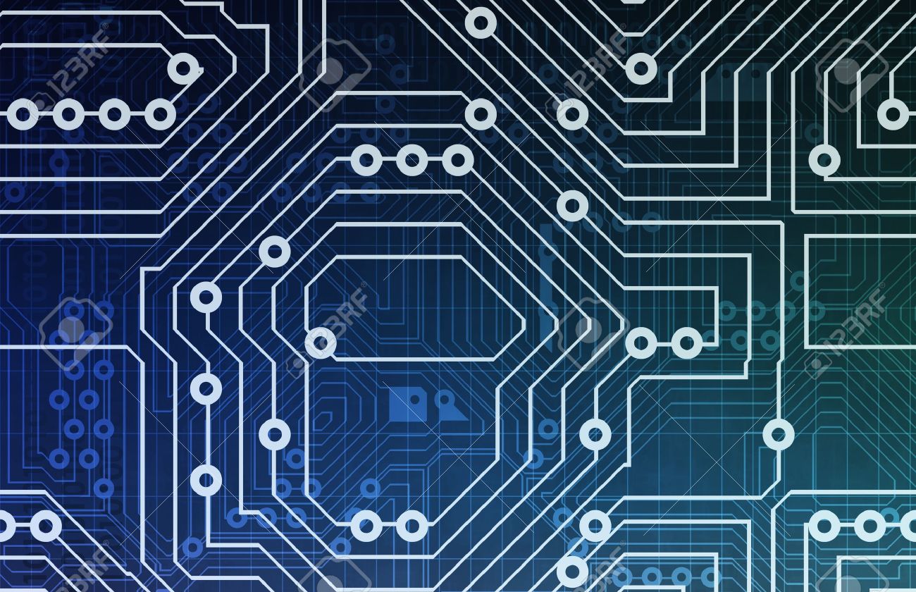 Puter Circuits Background Texture As A Design Stock Photo