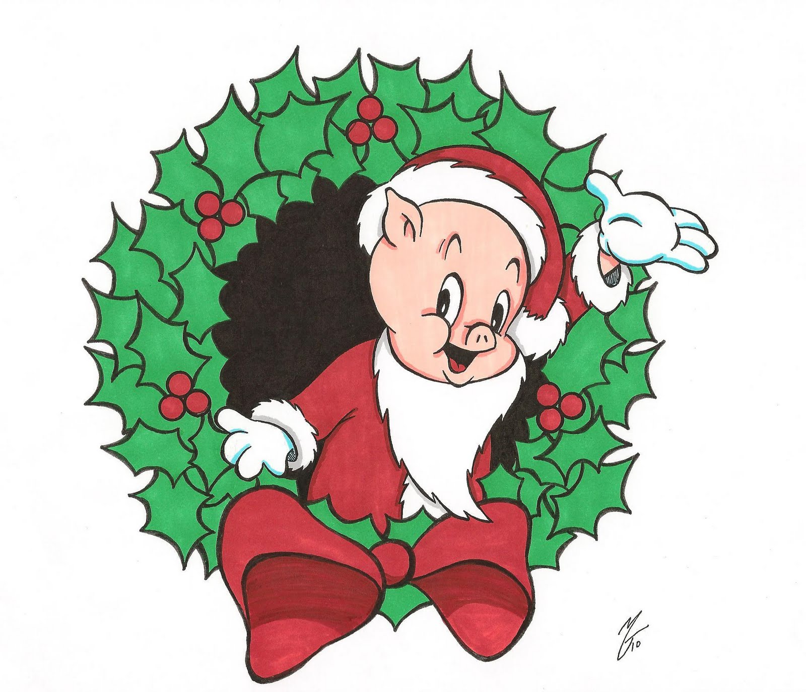 PORKY PIG looney tunes christmas f wallpaper 1600x1375 161041 1600x1375