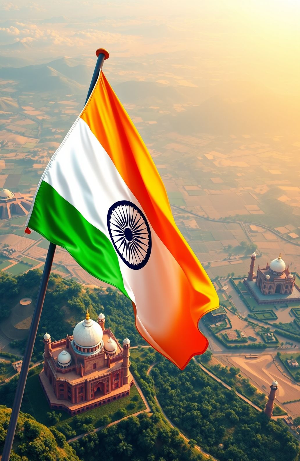 Indian National Flag Wallpaper 3d