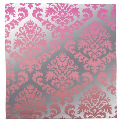 Damask Pink Wallpaper And Silver