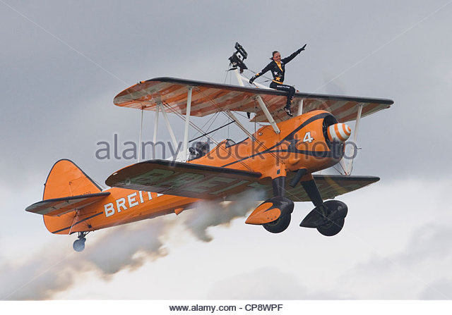 Wingwalkers On Display At The Abingdon Air Show England Stock Image