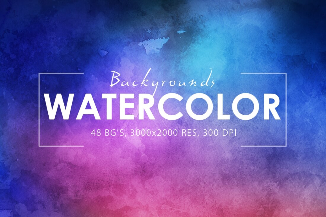 Bundle Gorgeous Hi Res Watercolor Background Only