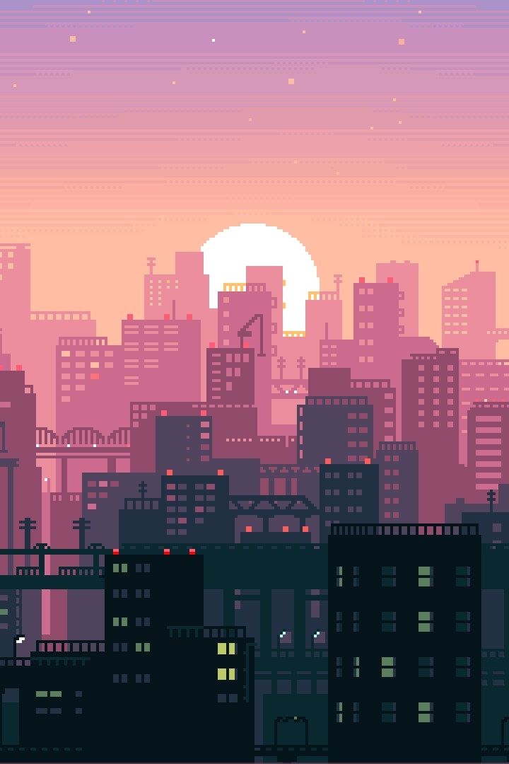 Lo Fi Wallpaper Pixel Art Background City