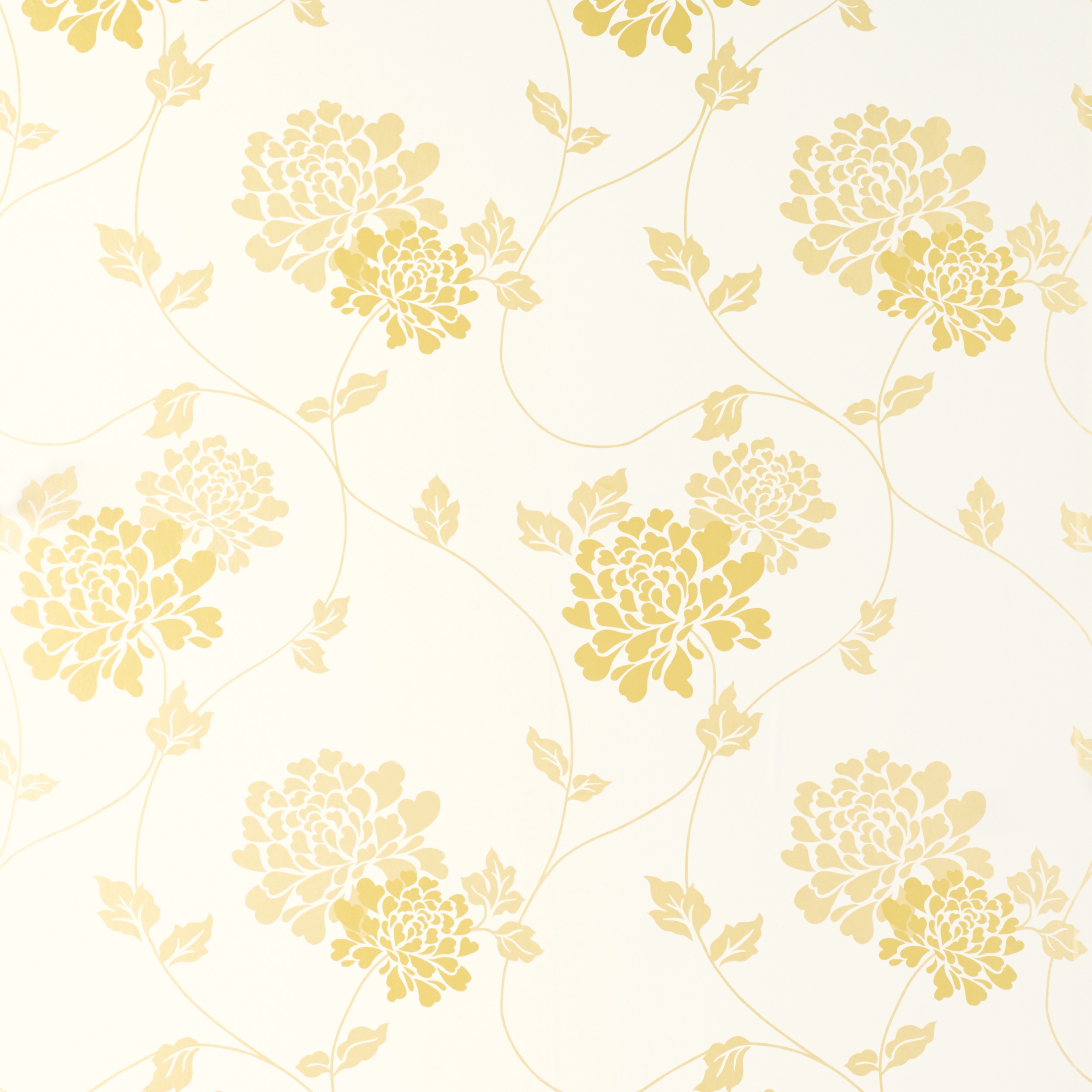 Wallpaper Isodore Camomile Yellow White Floral