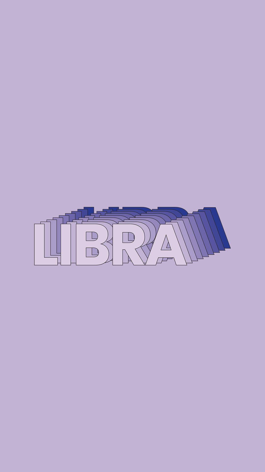 Libra Zodiac Word Art Wallpaper