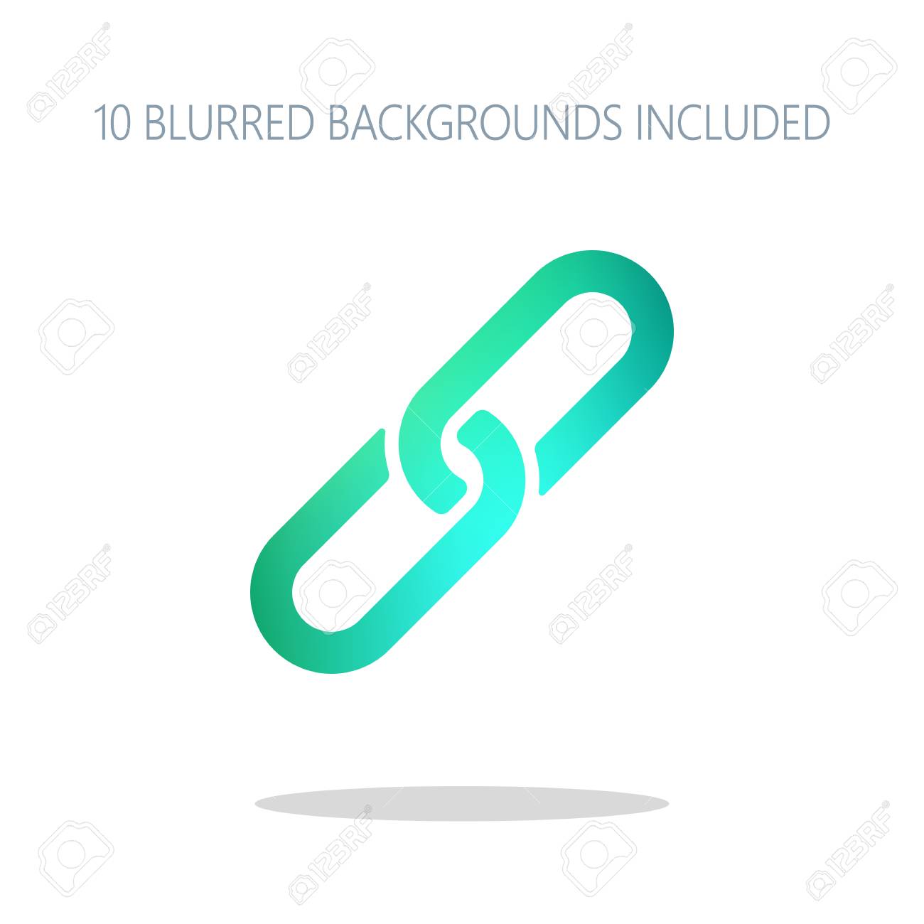 Link Icon Hyperlink Chain Symbol Simple Colorful Logo