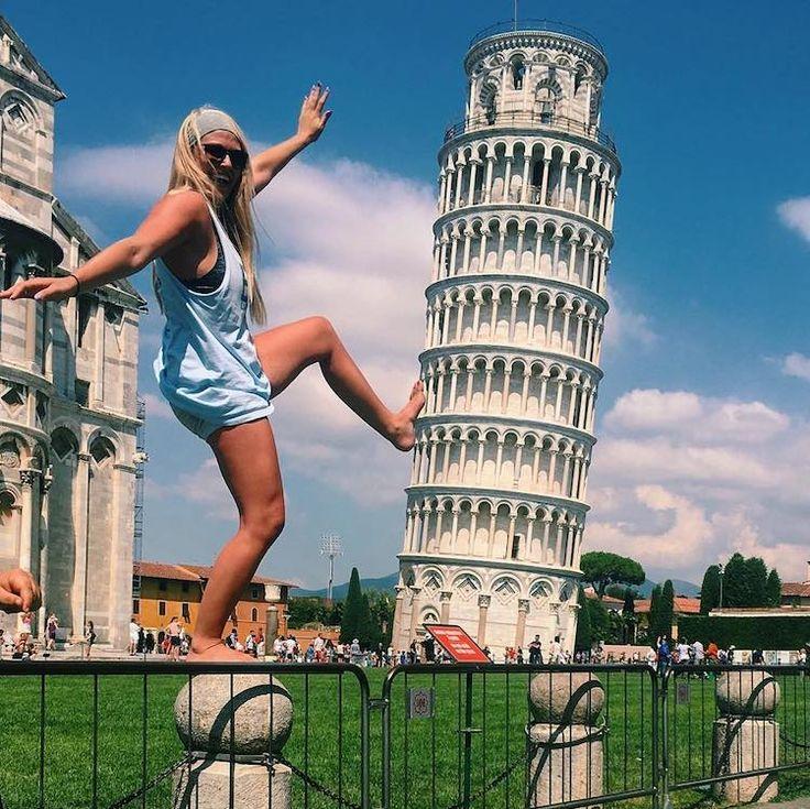 Creative Tourist Photos Of The Leaning Tower Pisa