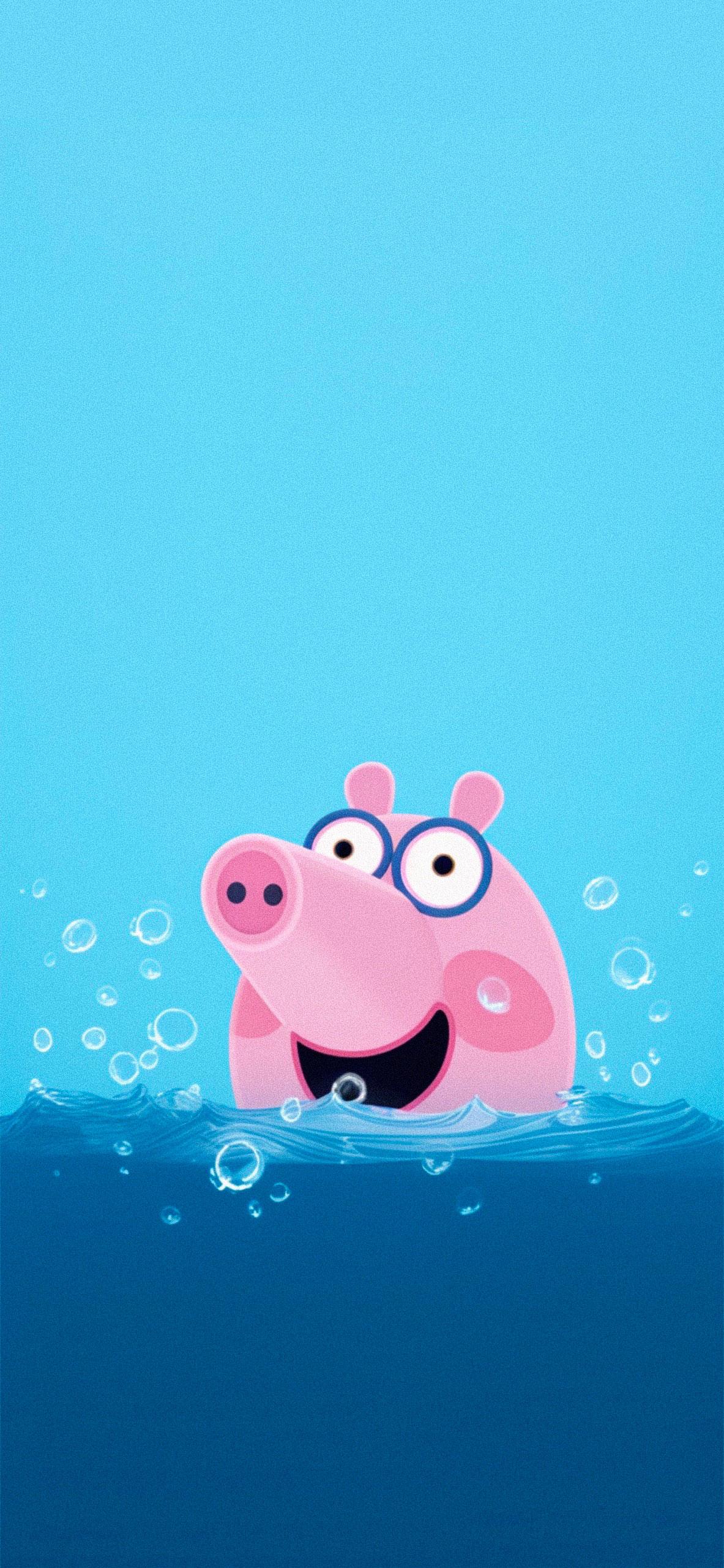 Peppa Pig Swimming Blue Wallpaper Unlimited Cute