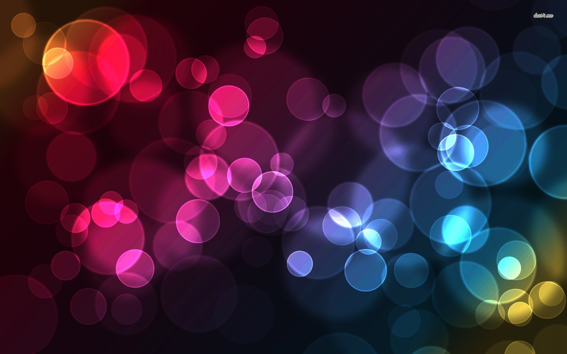 Blurry Neon Circles Wallpaper Abstract
