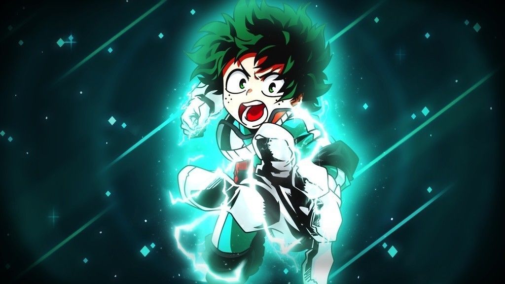 Izuku Midoriya green hair angry anime boy wallpaper Deku