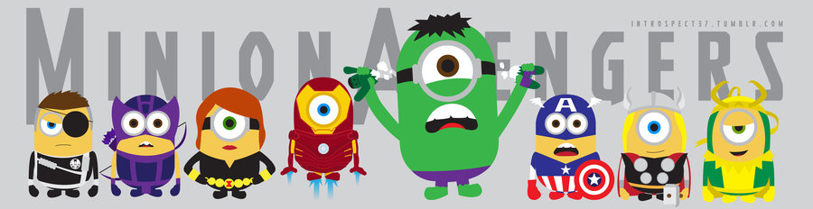 Minion Avengers by IntroSpect37 900x232
