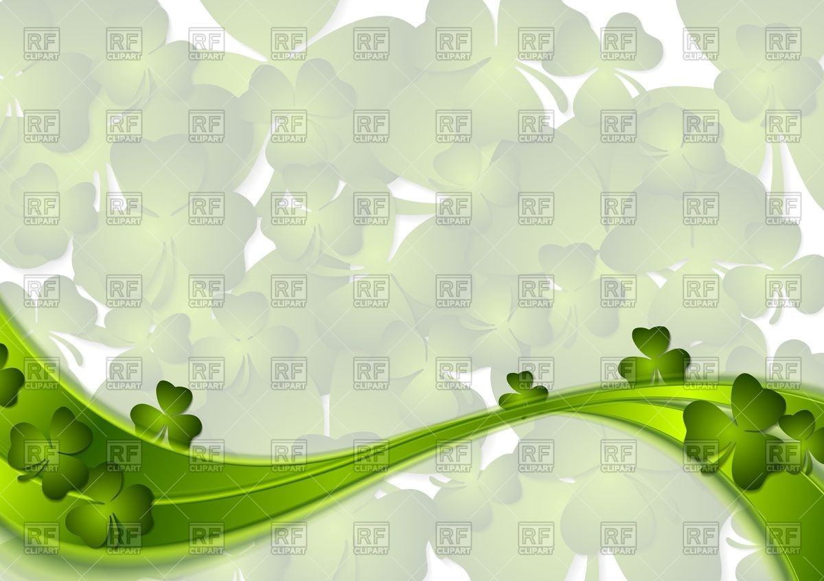 St Patrick S Day Abstract Wave Background Vector Image Of