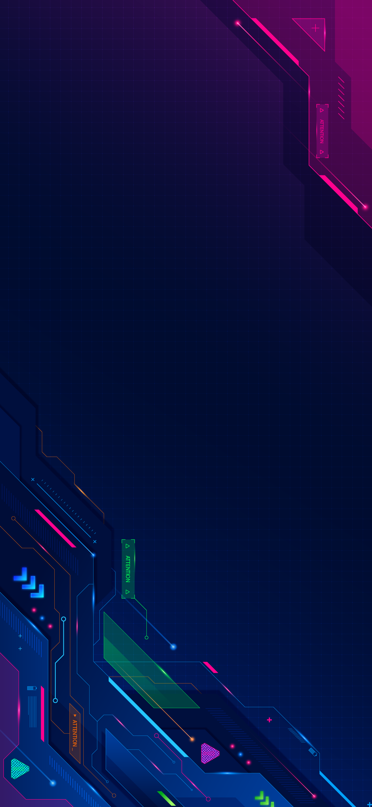 Cyber Futuristic Background Wallpaper HD 4k
