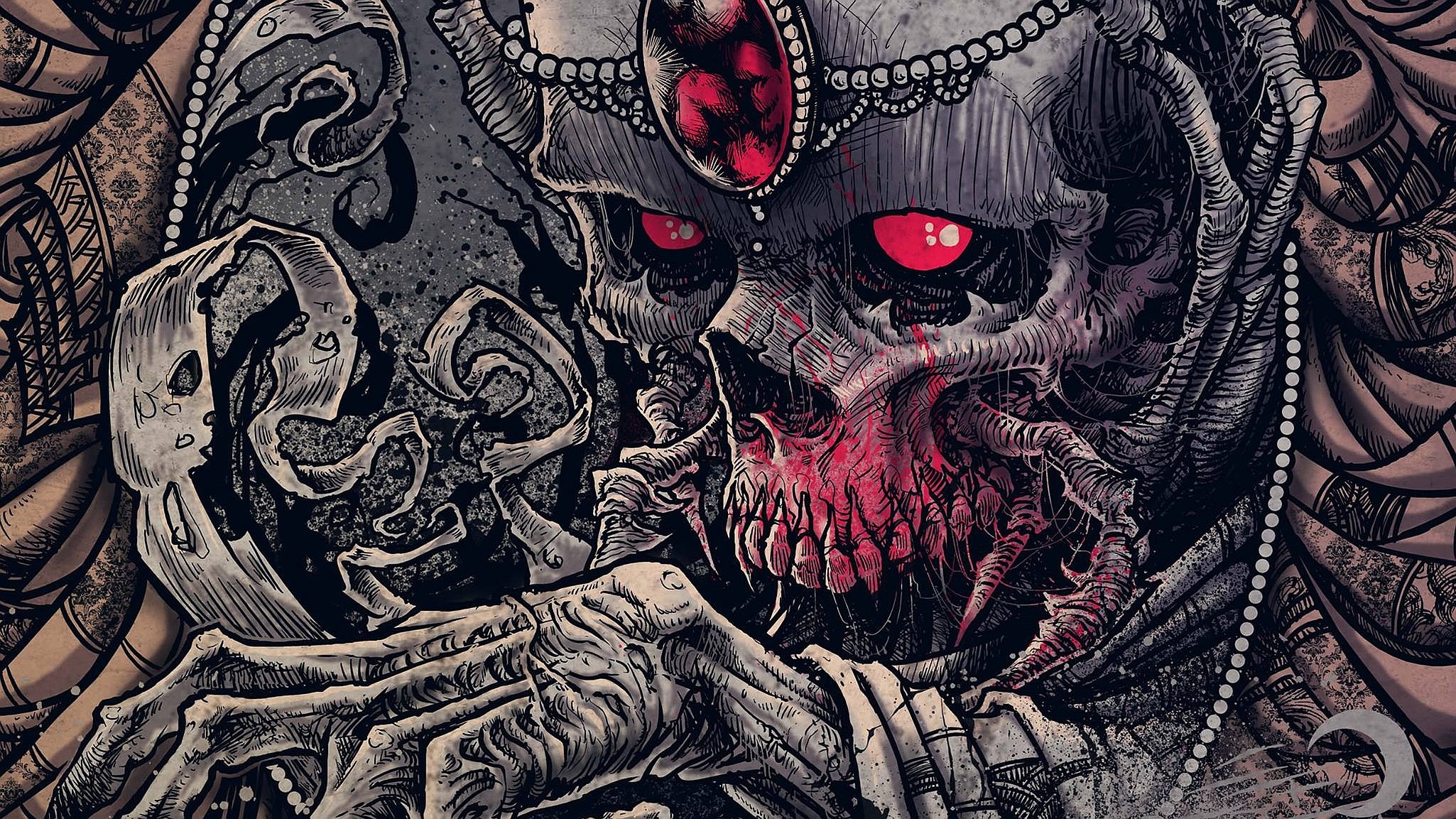 Creepy Fan Art Skull Dark Carnifex Wallpaper And Background