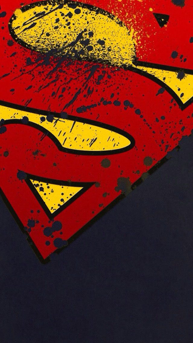 Grunge Superman Logo iPhone Plus And Wallpaper