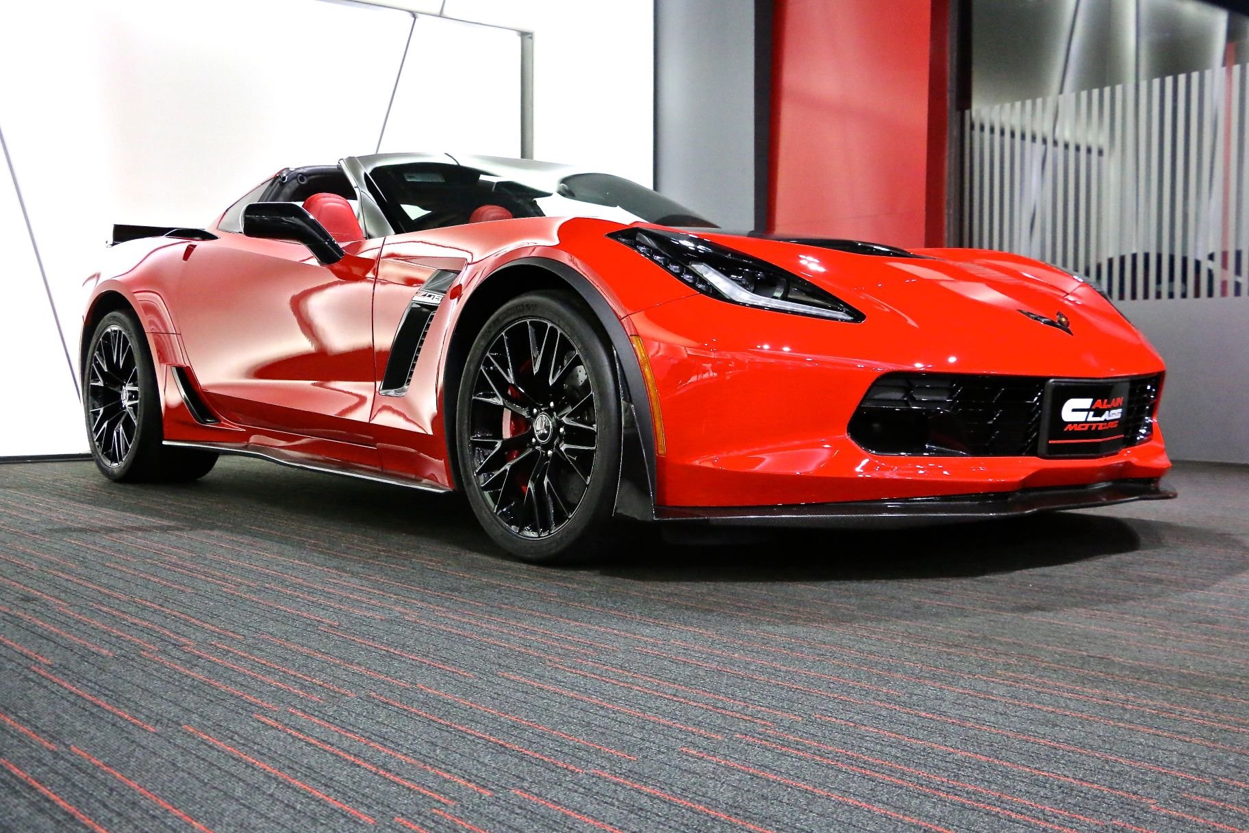 Chevy Corvette C7 Z06 Coupe Cars Red Wallpaper Background