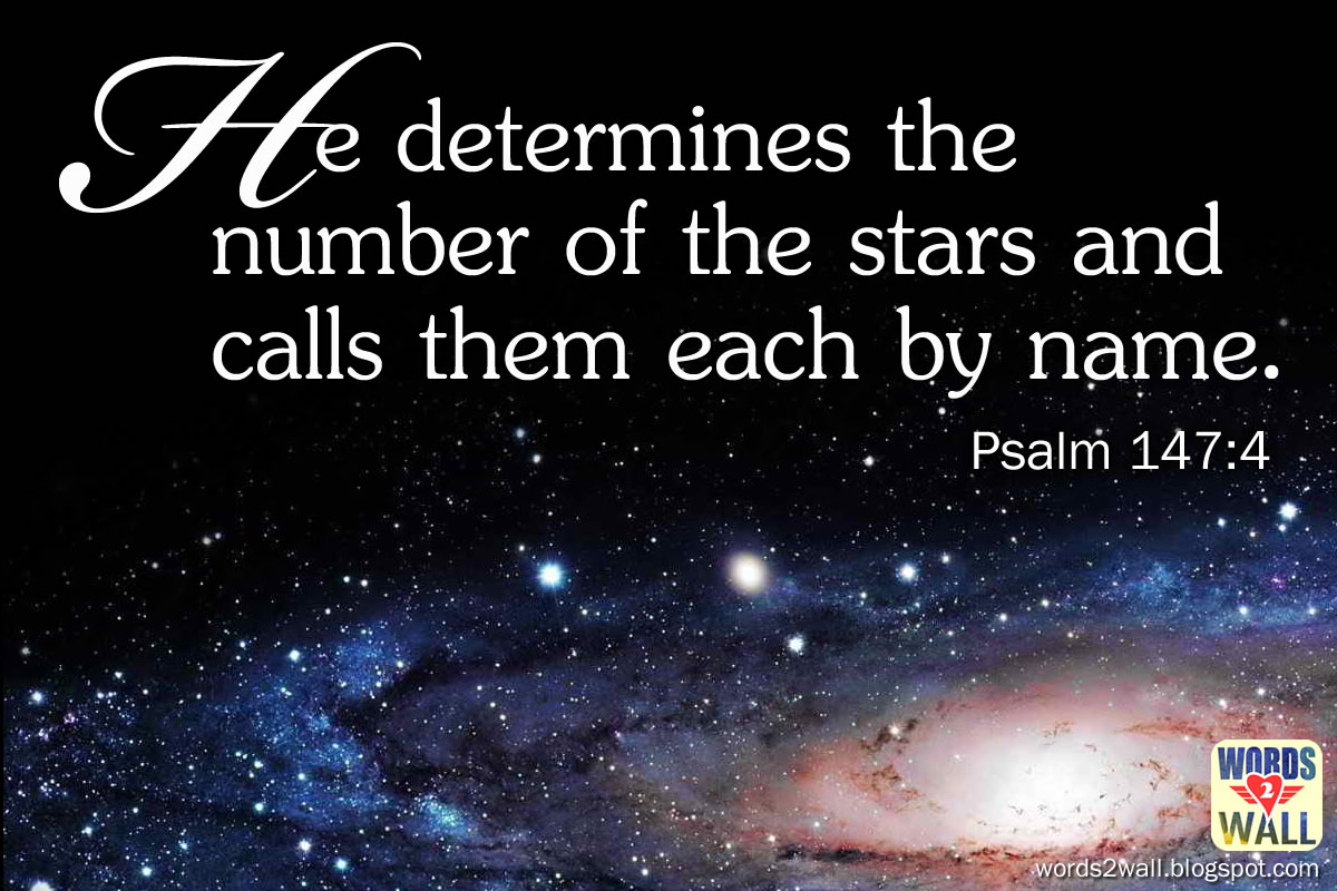 Stars And Calls Them Each By Name Bible Desktop Verse Wallpaper