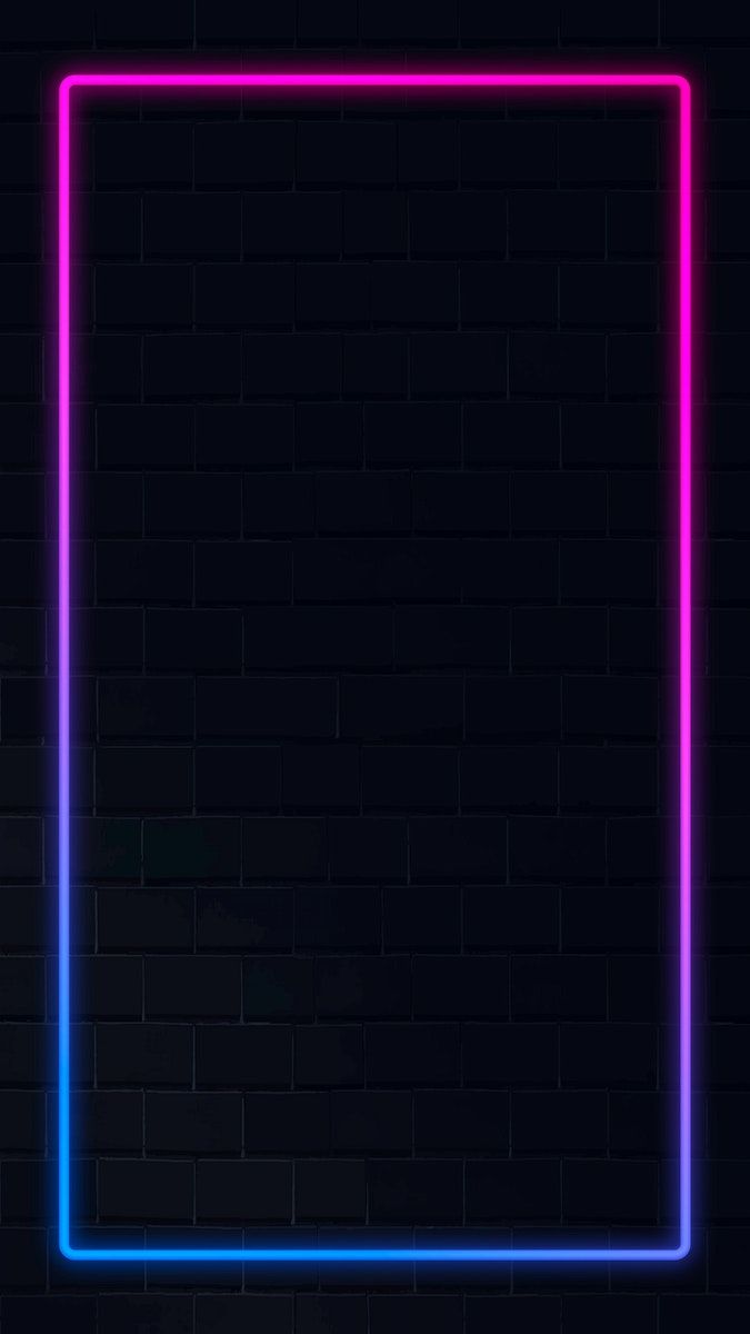 Pink And Blue Neon Frame On A Dark Background Vector