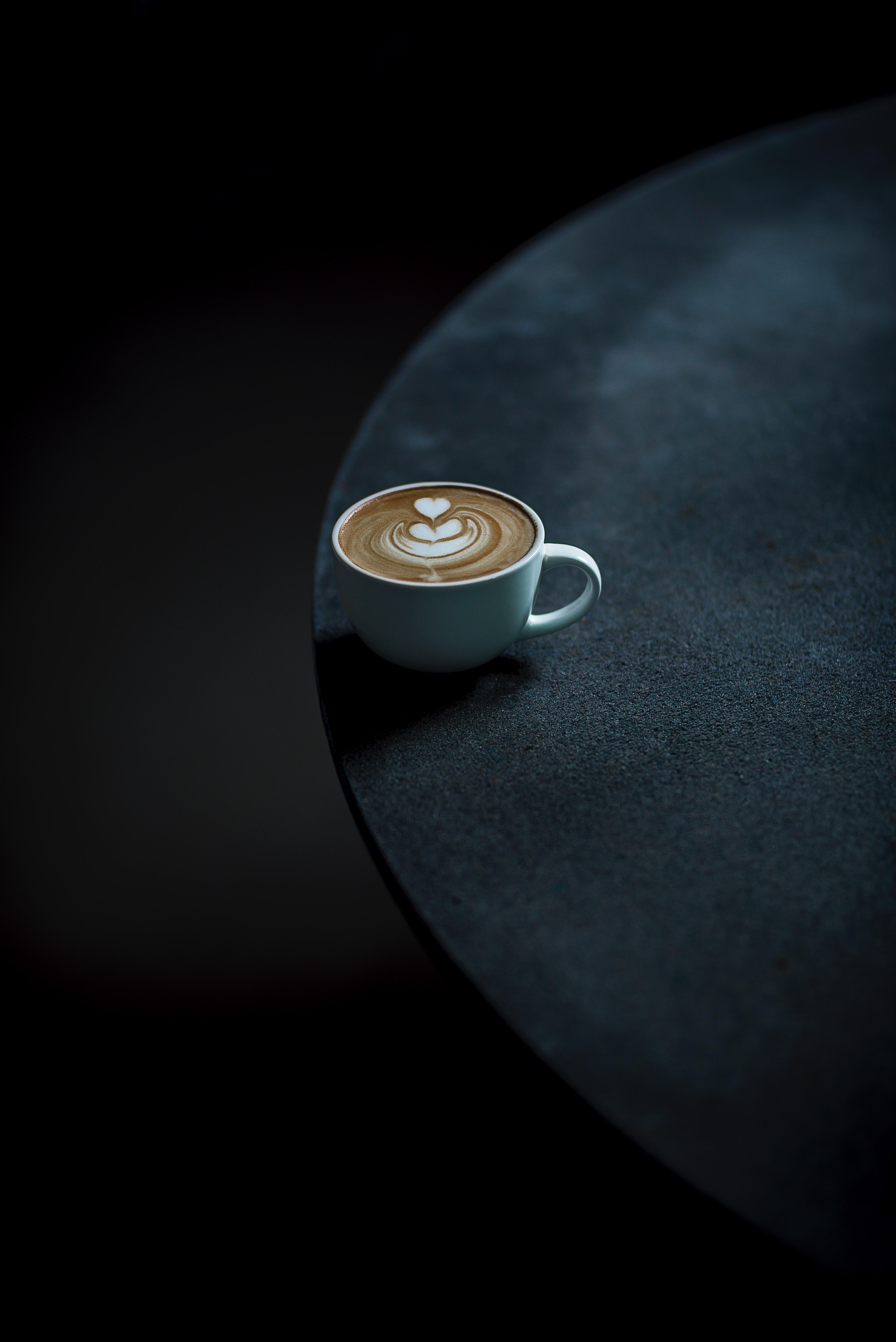 Mobile Wallpaper Coffee Food Dark Table Cup Minimalism