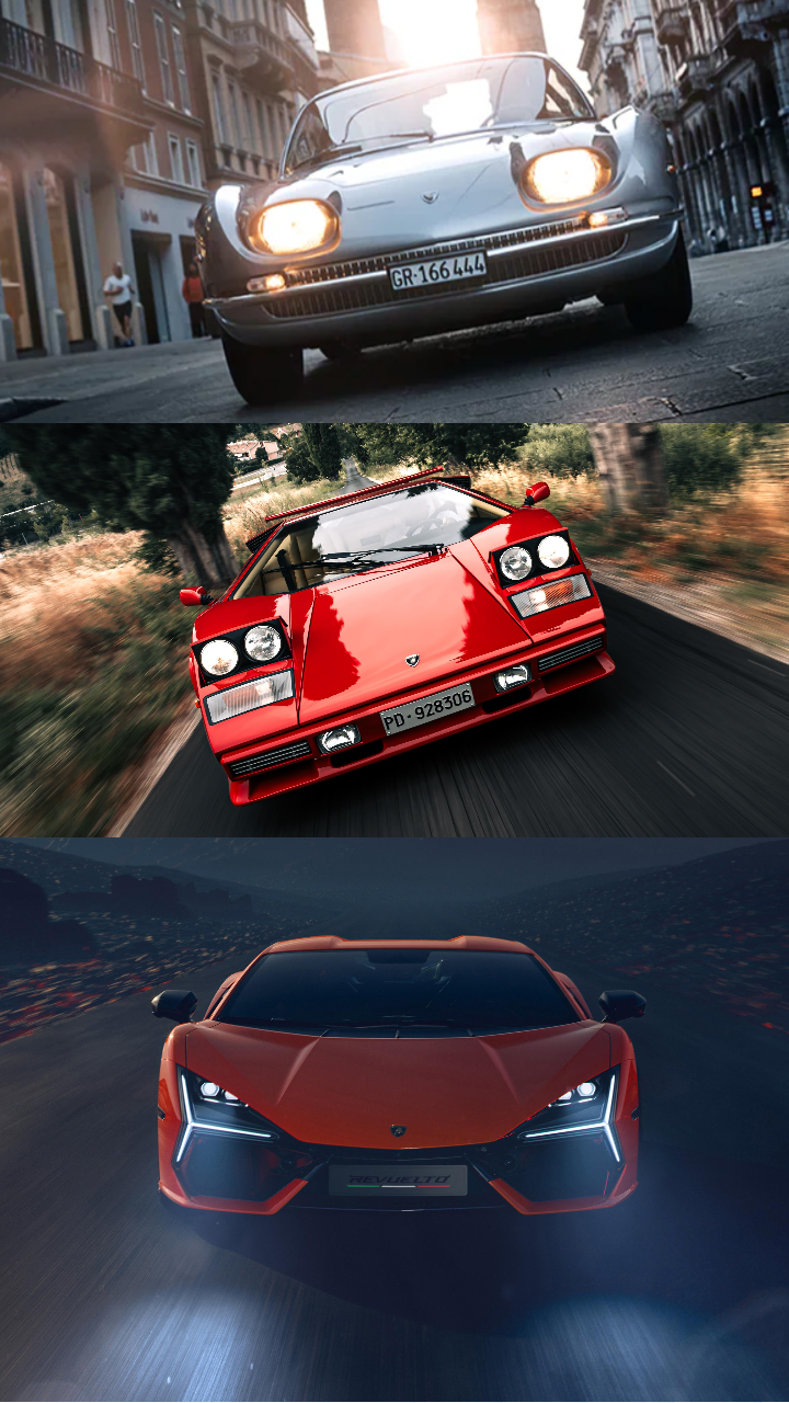 Evolution Of Lamborghini V12 In Image From Gt To The