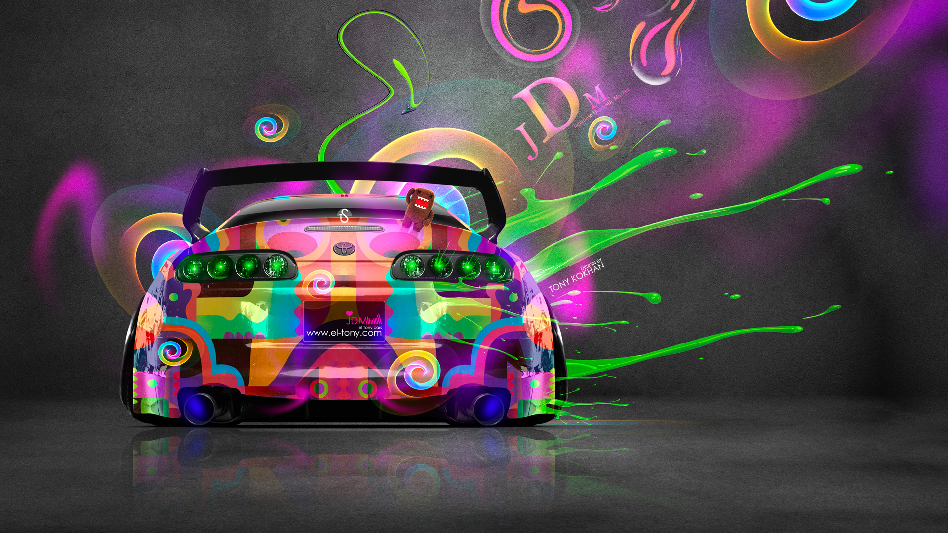 Supra Back Jdm Style Domo Kun Toy Car Multicolors HD Wallpaper