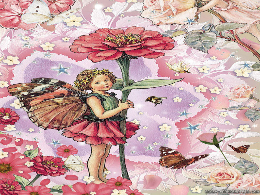 Wallpaper Pretty Flower Fairies