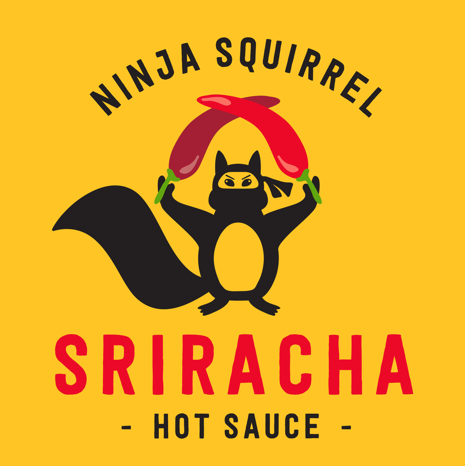 Ninja Squirrel Sriracha Jenna Beck