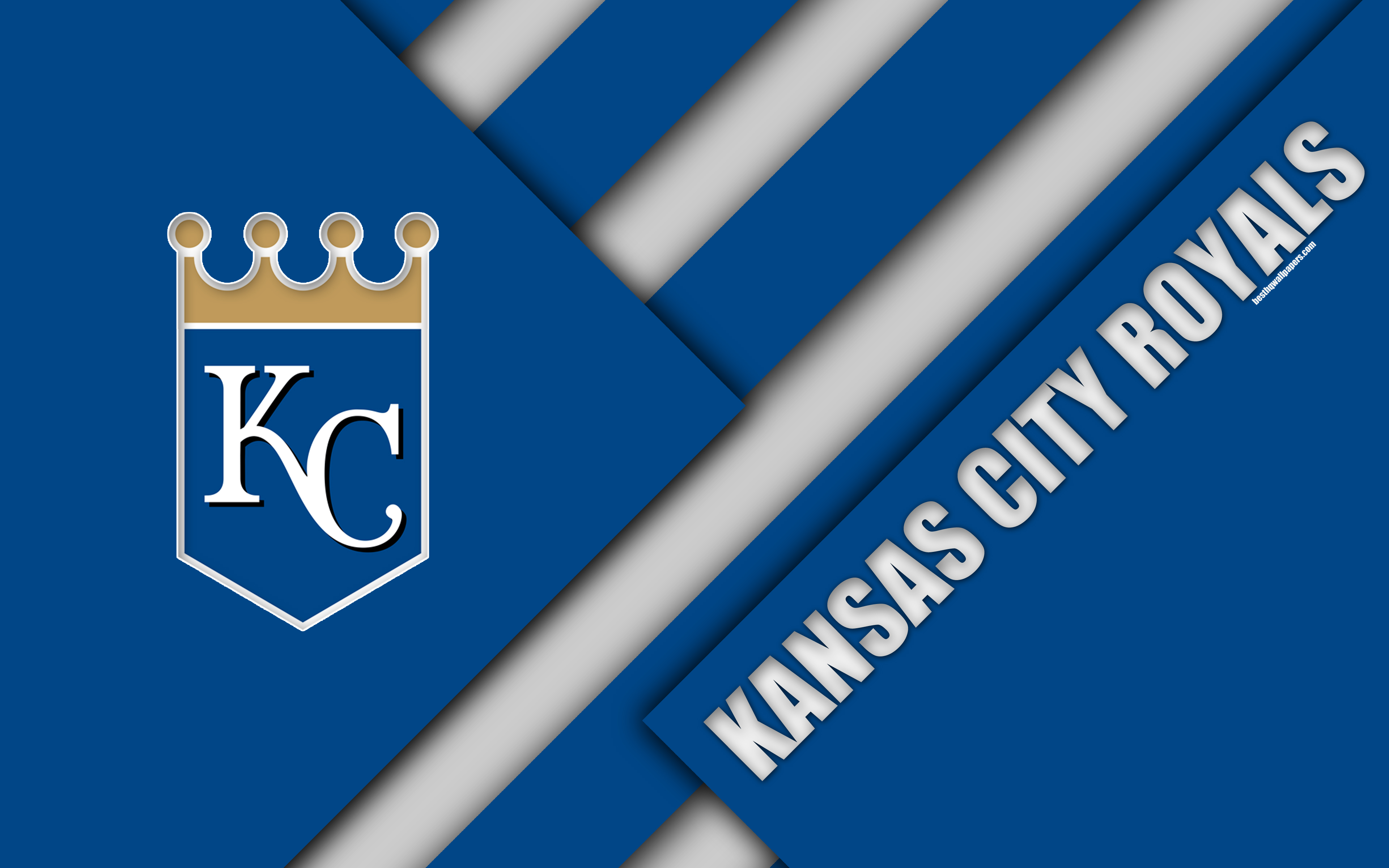 Kansas City Royals Mlb 4k Blue Abstraction Logo Los