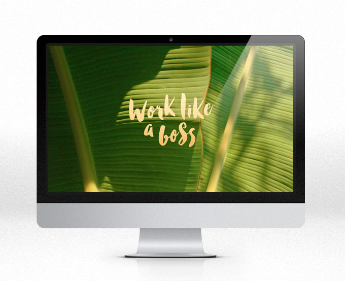 Work Like a Boss Free Desktop Wallpaper by Leysa Flores