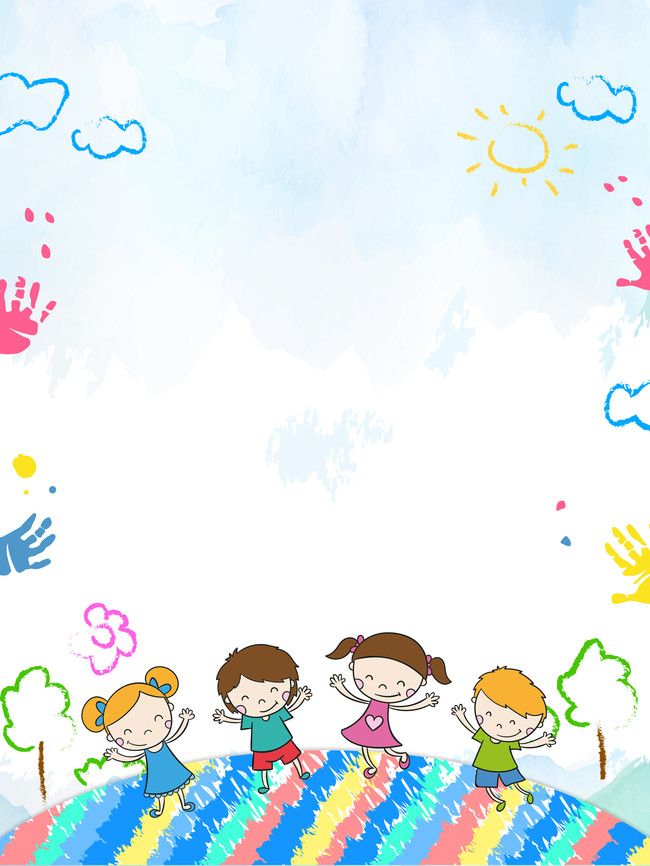 Cartoon Kids Kindergarten Opening Season Poster Background Psd