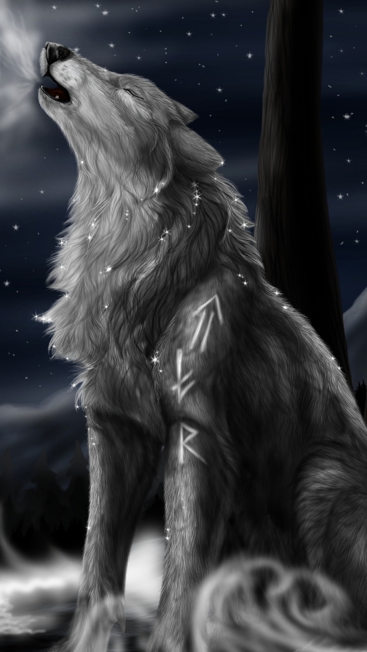 Displaying Image For Galaxy Wolf Wallpaper