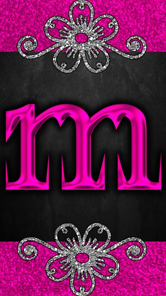 M By Gizzzi Monogram Wallpaper Glitter Phone Dont