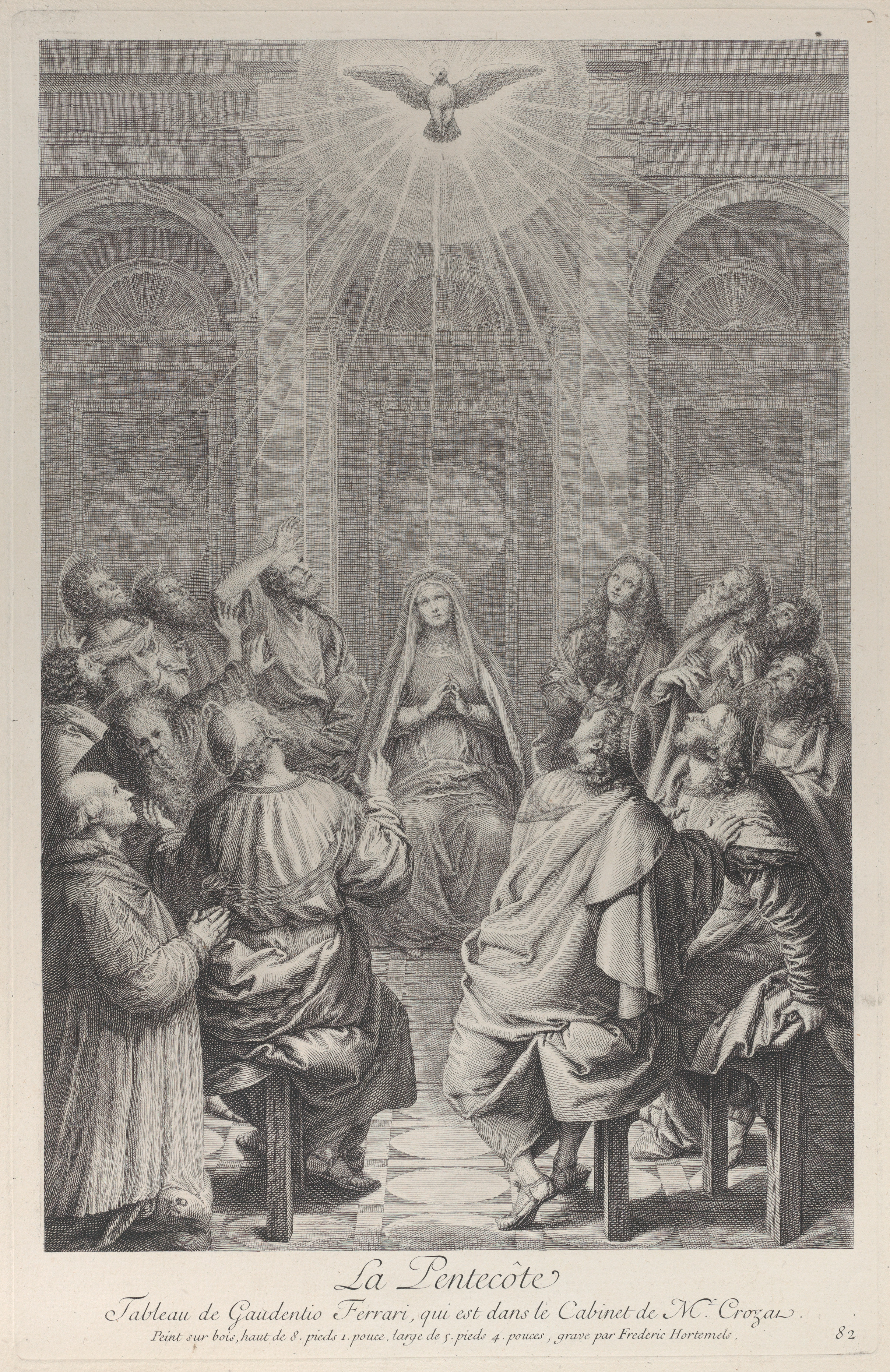 Frdric Horthemels The Pentecost with the Apostles and the 2417x3727