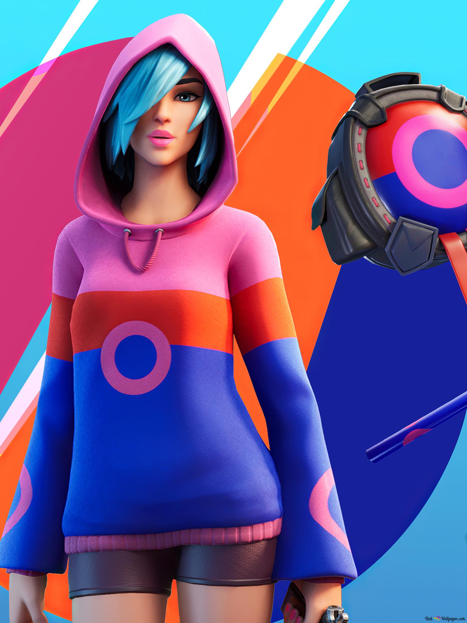 Fortnite Crayz Girl Characters Wallpaper