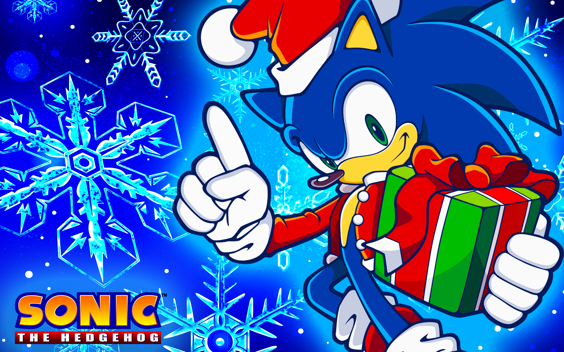 Christmas Sonic Wallpaper by SonicTheHedgehogBG on