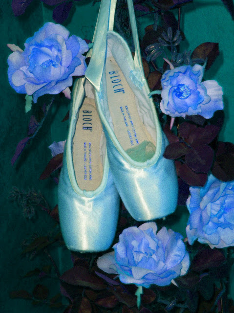 Healing Ministry Blue Ballet Pointe Shoes Roses Wallpaper