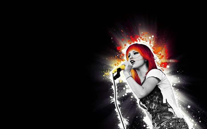 Hayley Williams Paramore Music Black Background Wallpaper