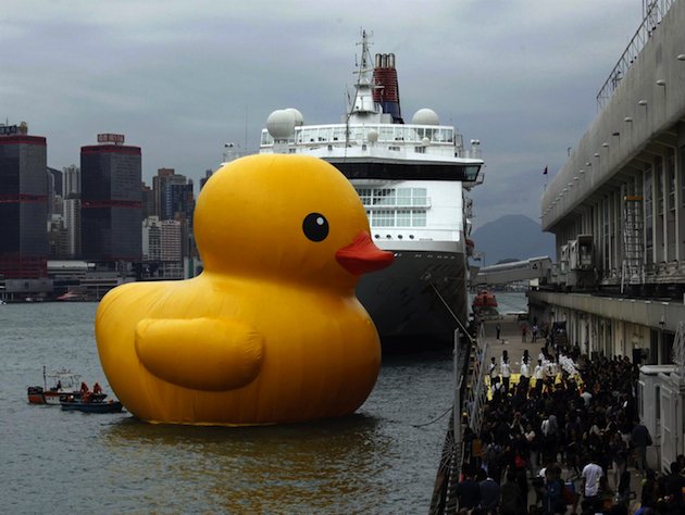 Giant Rubber Ducky The 54 foot tall rubber duck