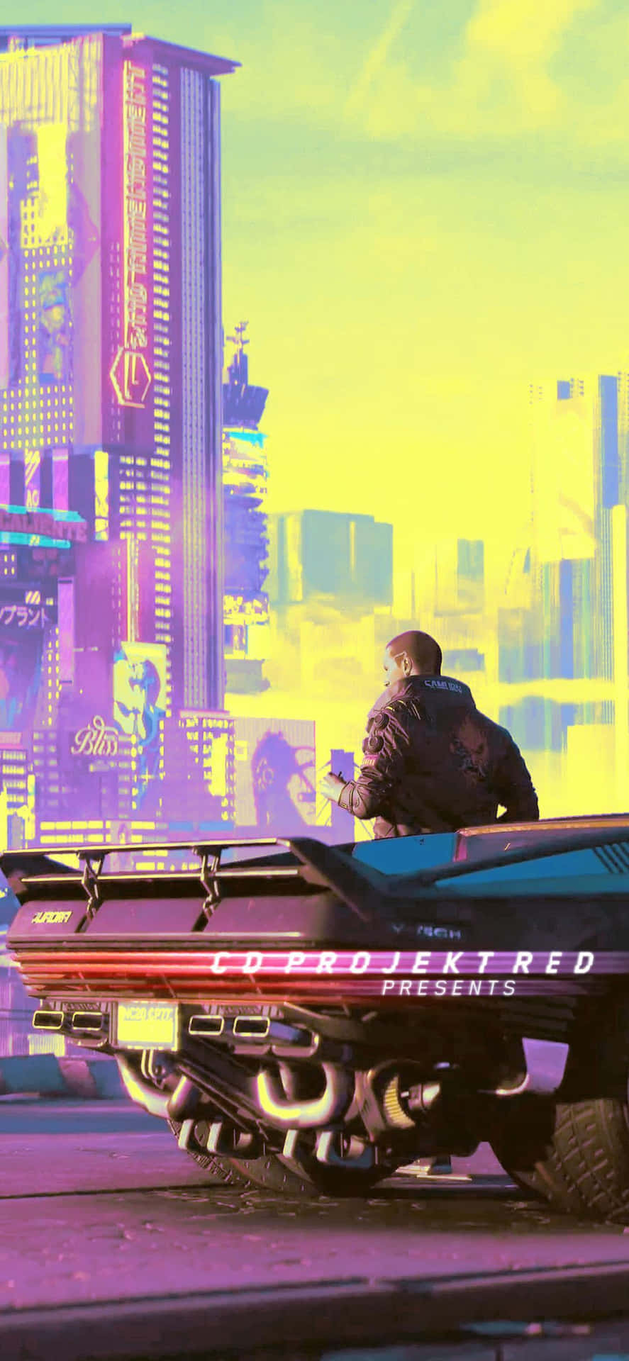 iPhone X Cyberpunk Background Wallpaper