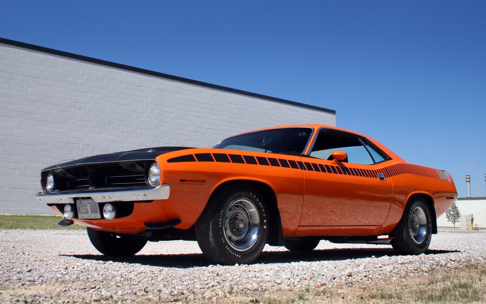 Dodge Challenger Muscle Cars Orange Classic Wallpaper