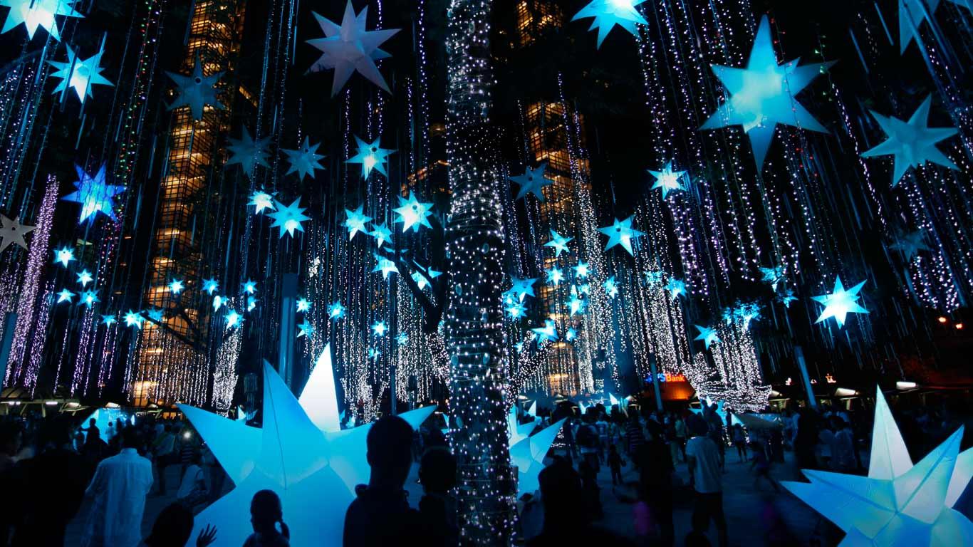 Manila Xmas Holiday Light Display In Makati City