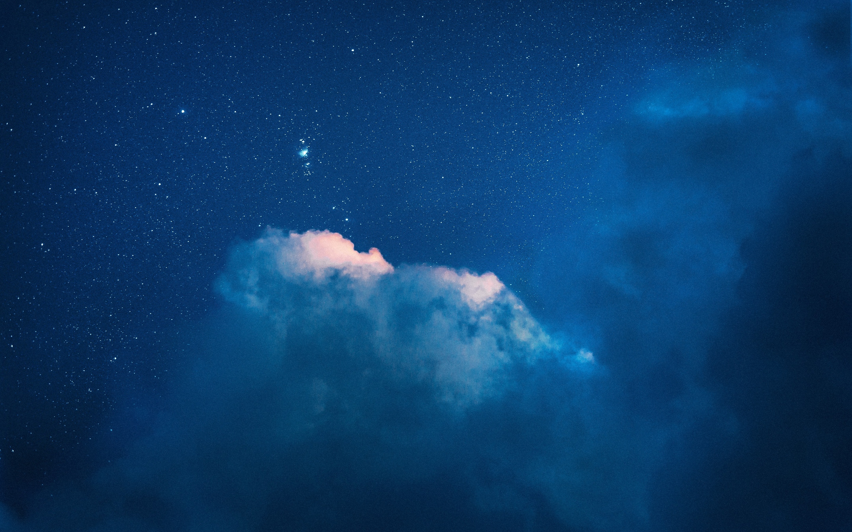 Starry Night Sky Evening Blue Landscape 4k HD Nature Wallpaper