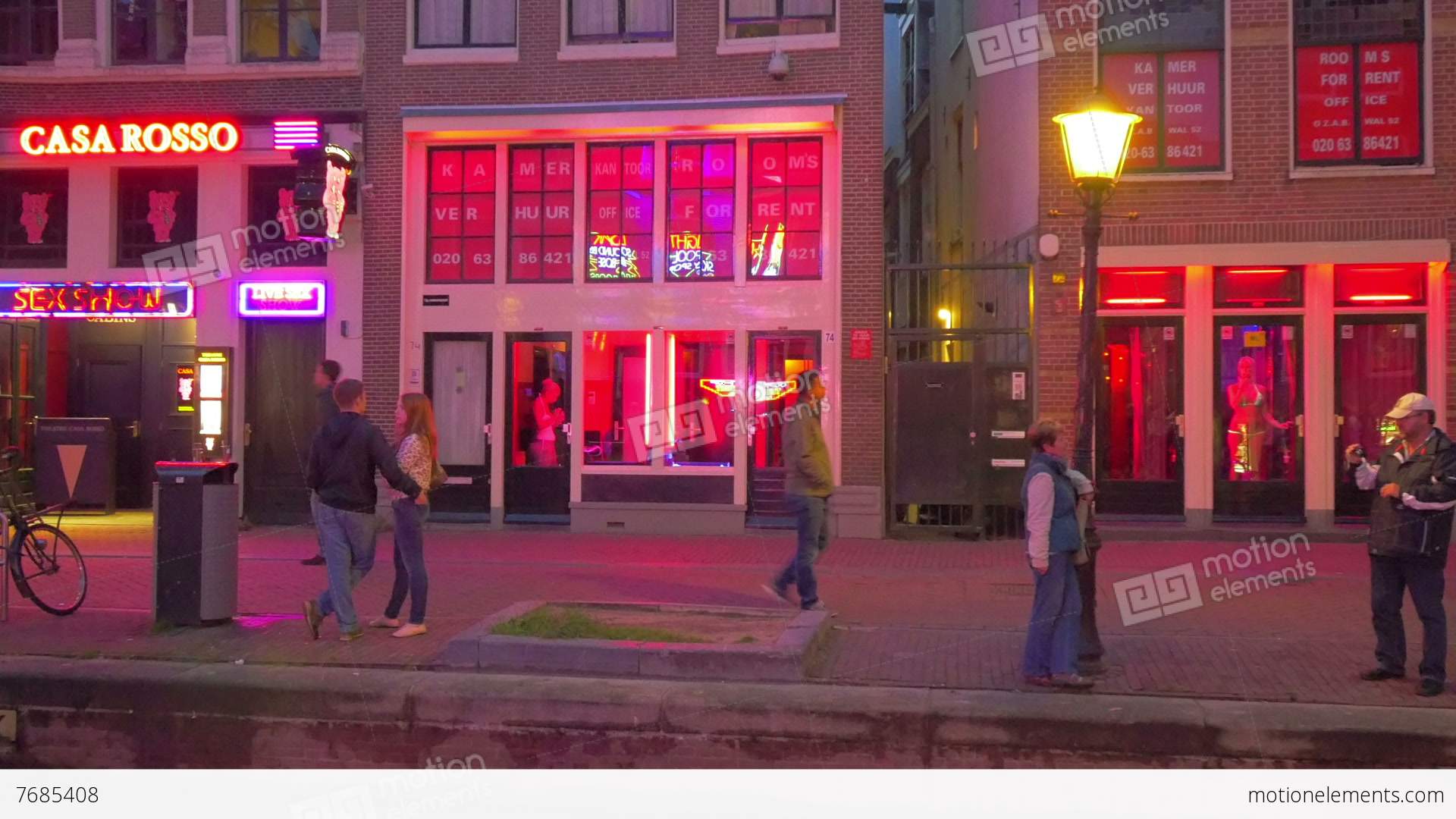 Red Light District Amsterdam Holland Stock Video Footage Royalty